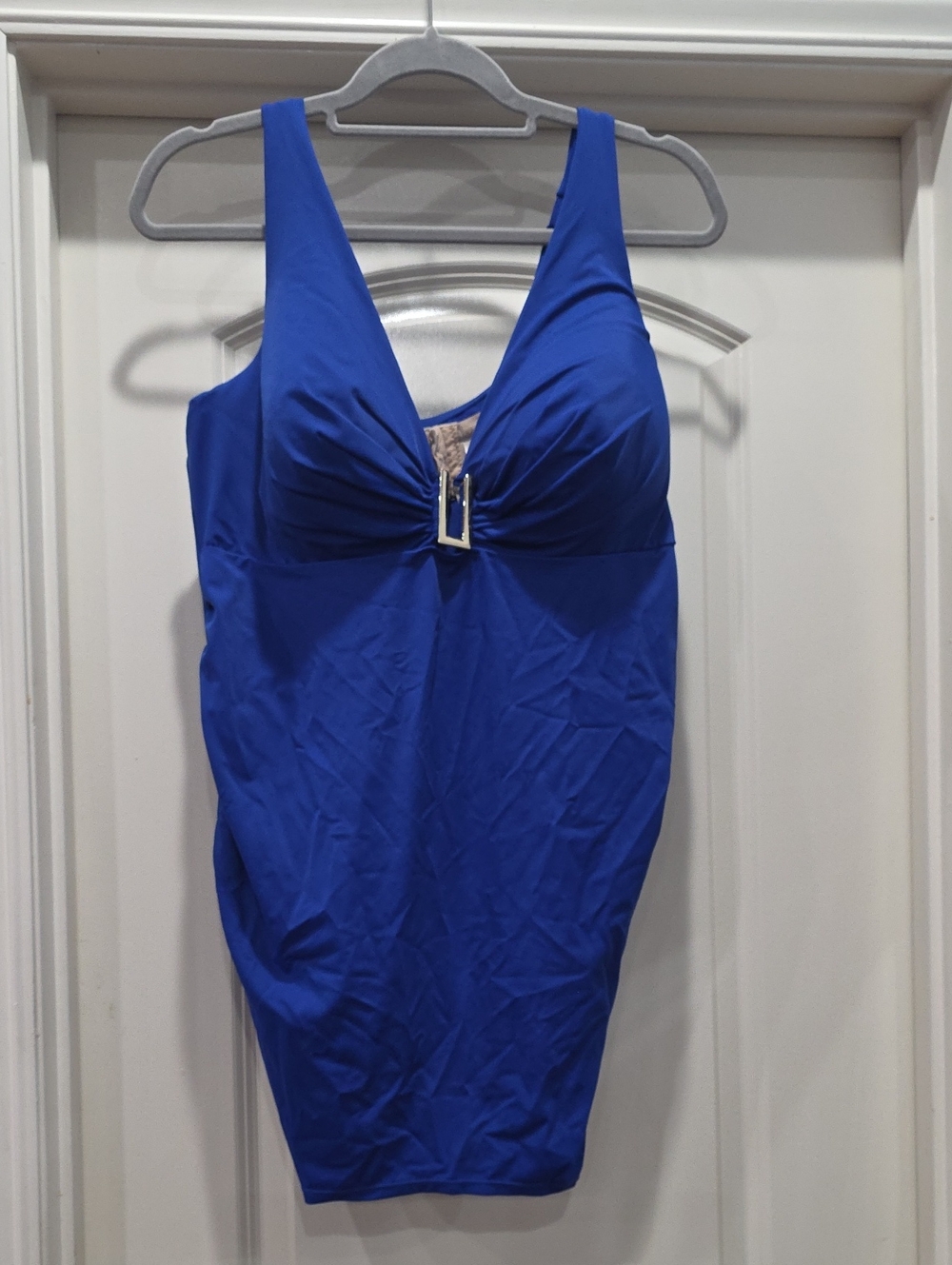 Cacique Royal‎ Blue Tankini Top with Gold Accent